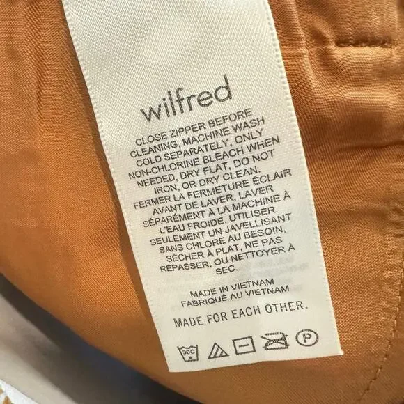 ARITZIA WILFRED The Melina™ Pant High-waisted Vegan Leather Camel Brown Size 6 - Picture 7 of 9